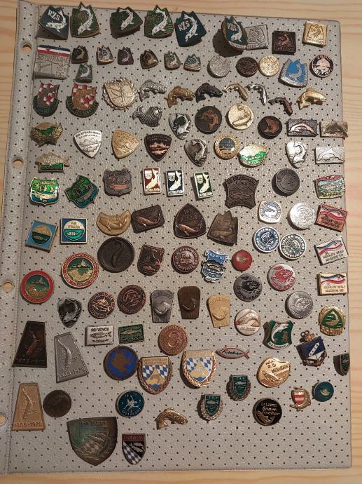 Ribiške značke - preko 100 različnih kosov