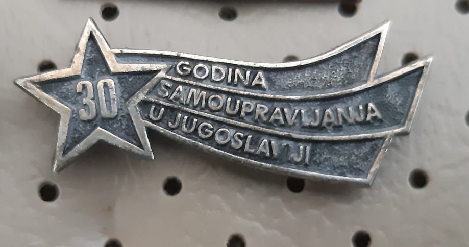 Značka 30 let samoupravljanja v Jugoslaviji