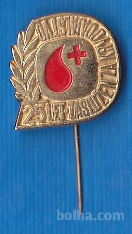 Značka Rdeči križ Slovenije 25 let zaslužen za krvodajastvo