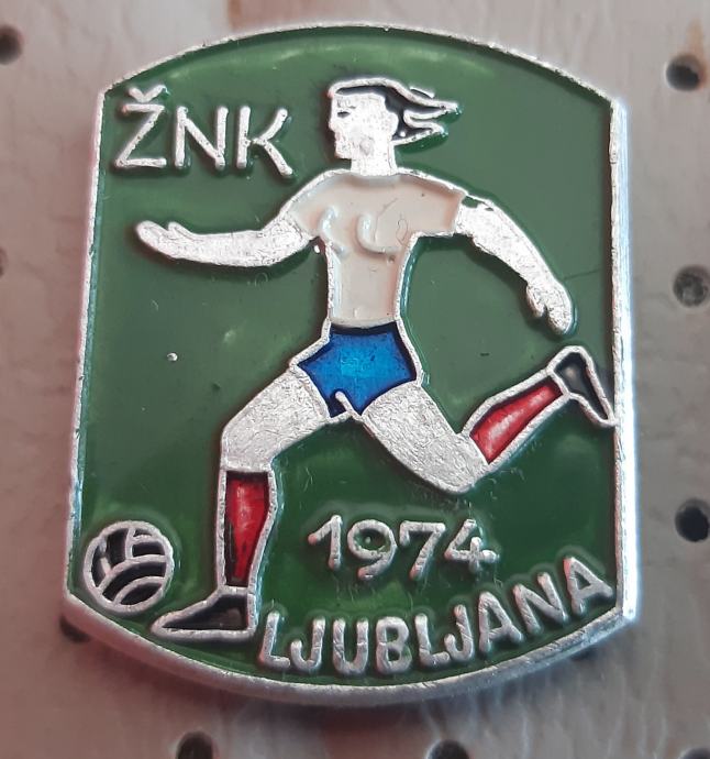 Značka Ženski nogometni klub ŽNK Ljubljana 1974 zelena