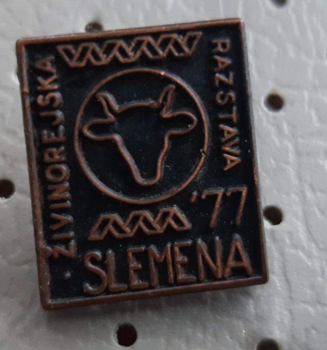 Značka Živinorejska razstava Slemena 1977