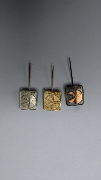 Značke Konditor 25 let zlata srebrna bronasta
