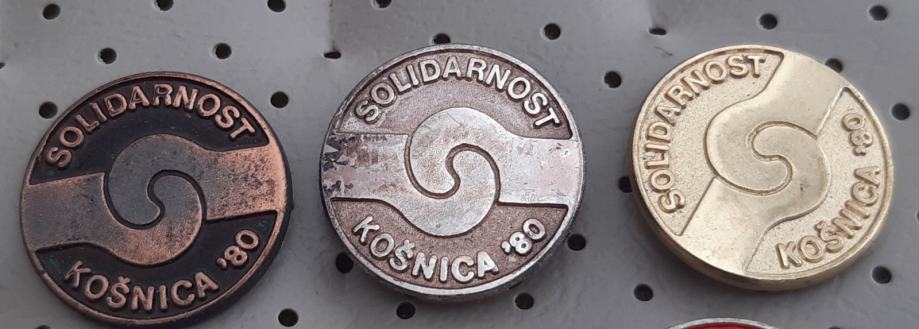 Značke Solidarnost Košnica 1980