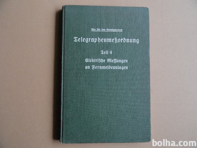 TELEGRAPHENMEKORDNUNG DER DEUTSCHEN REICHSPOFT, 1939 + reich