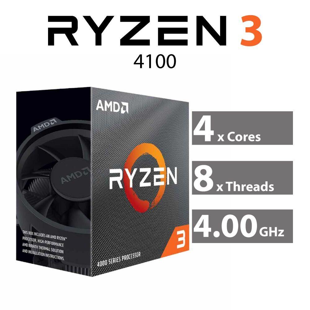 AMD Ryzen 3 4100, 4C/8T 3.8/4,0GHz AM4 Wraith Stealth hladilnik