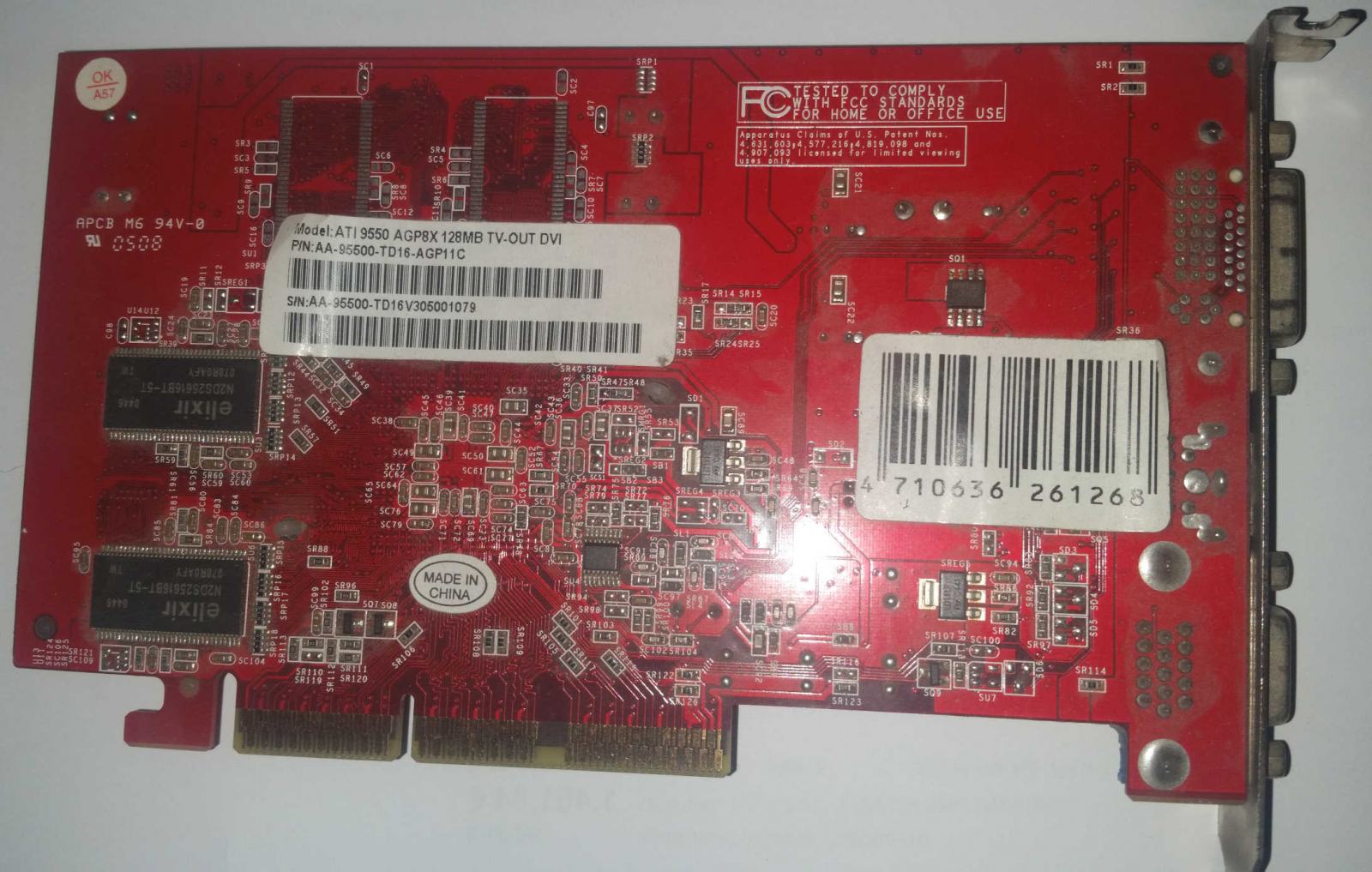 ATI 9550 128MB AGB8X TV-OUT DVI grafična kartica