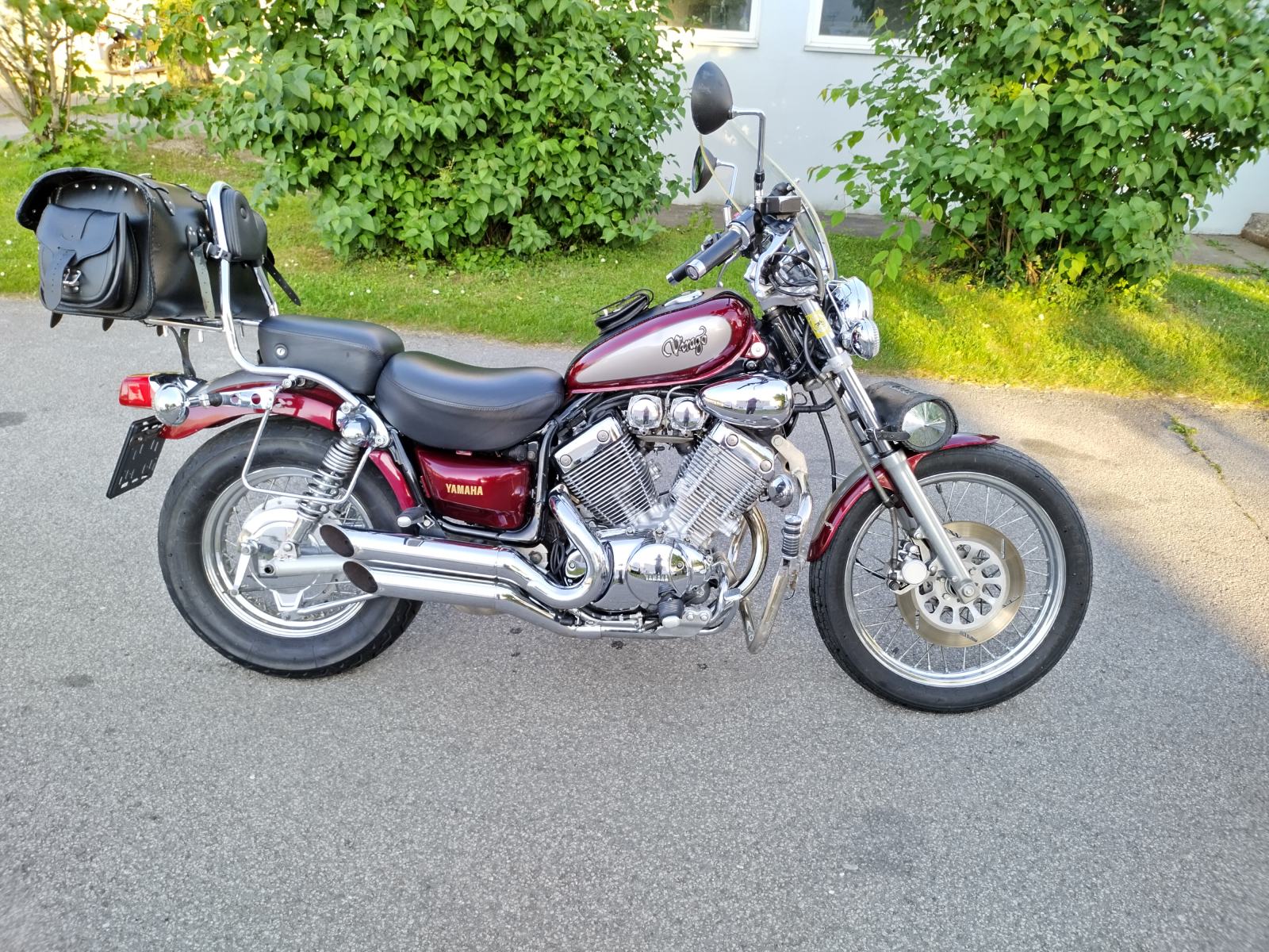 Guidon (sterring) Pour Yamaha Virago XV 535 - Légèrement Plié - Occasion - Argenté - Garantie 1 Mois