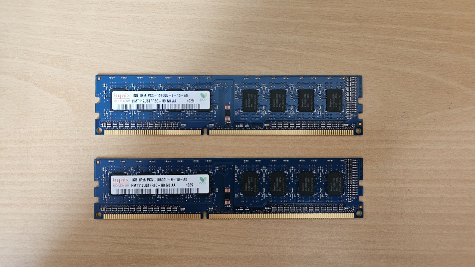 Lot x2:barette RAM 2Go DDR3 samsung M378B5773DH0-CH9 2GB 1Rx8 PC3