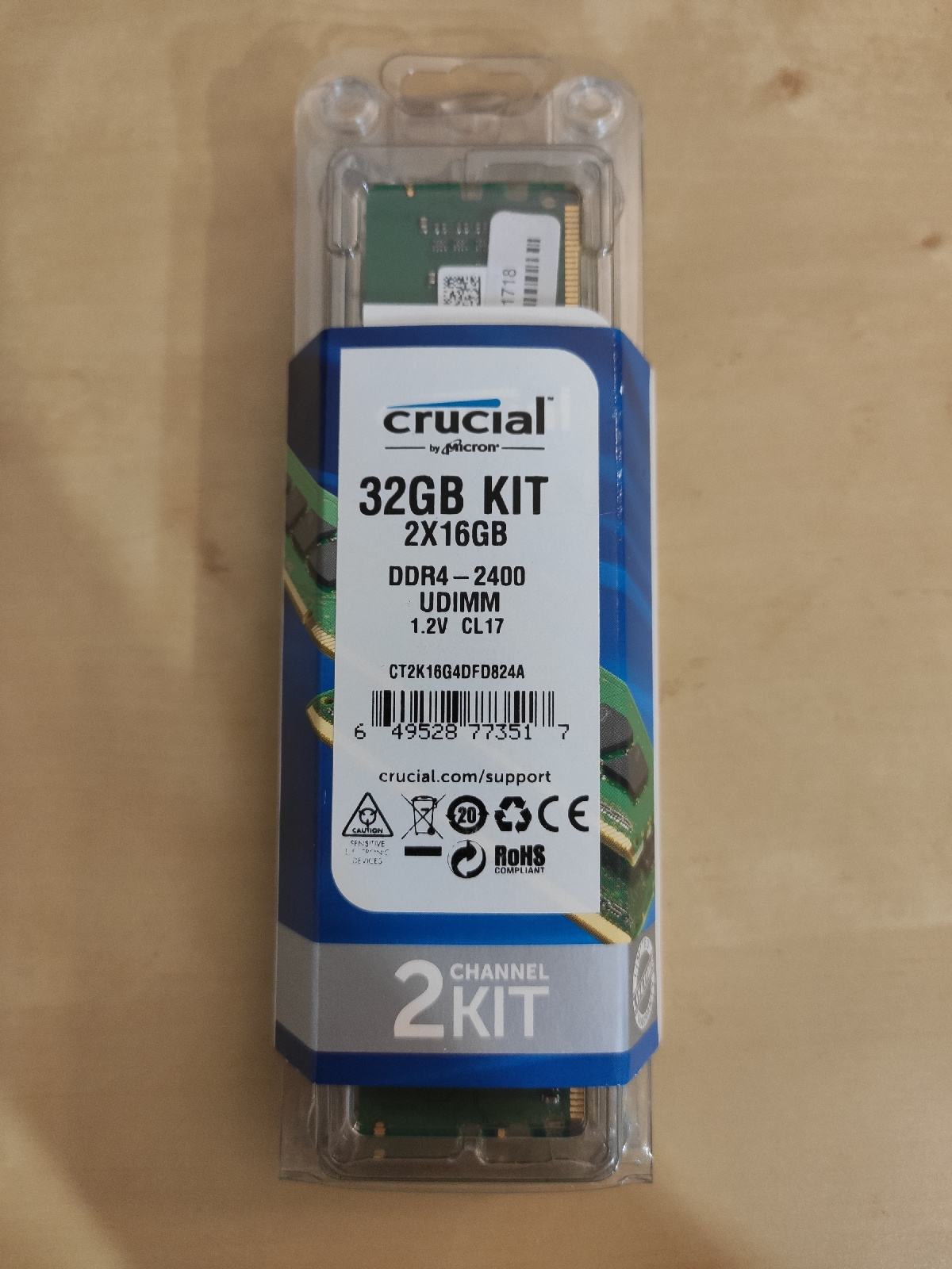 Crucial 32GB (2x16GB) 3200MHz UDIMM | 32GB DDR4 Desktop Ram | Price In