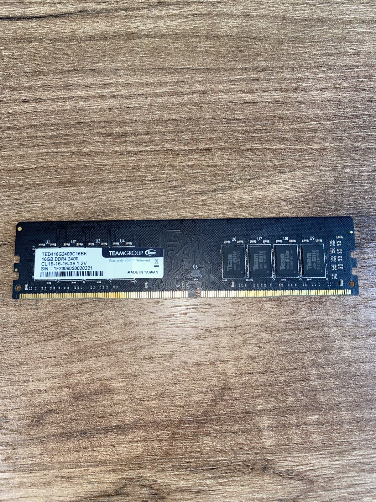 TEAMGROUP 16gb ram(ted416g2400c16bk)