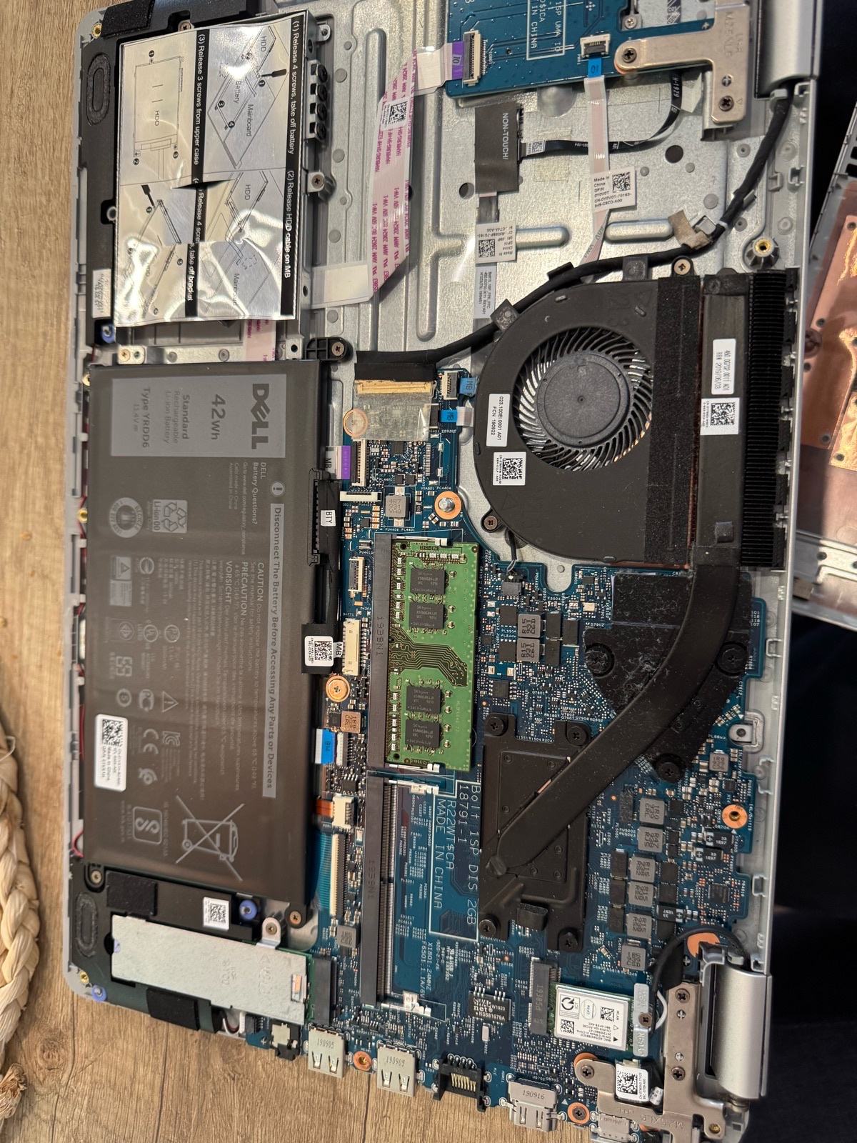 Scheda Madre Dell Inspiron 5584, Intel I7-8565U, 06DHRW, 18789-1, Usata In Buone Condizioni