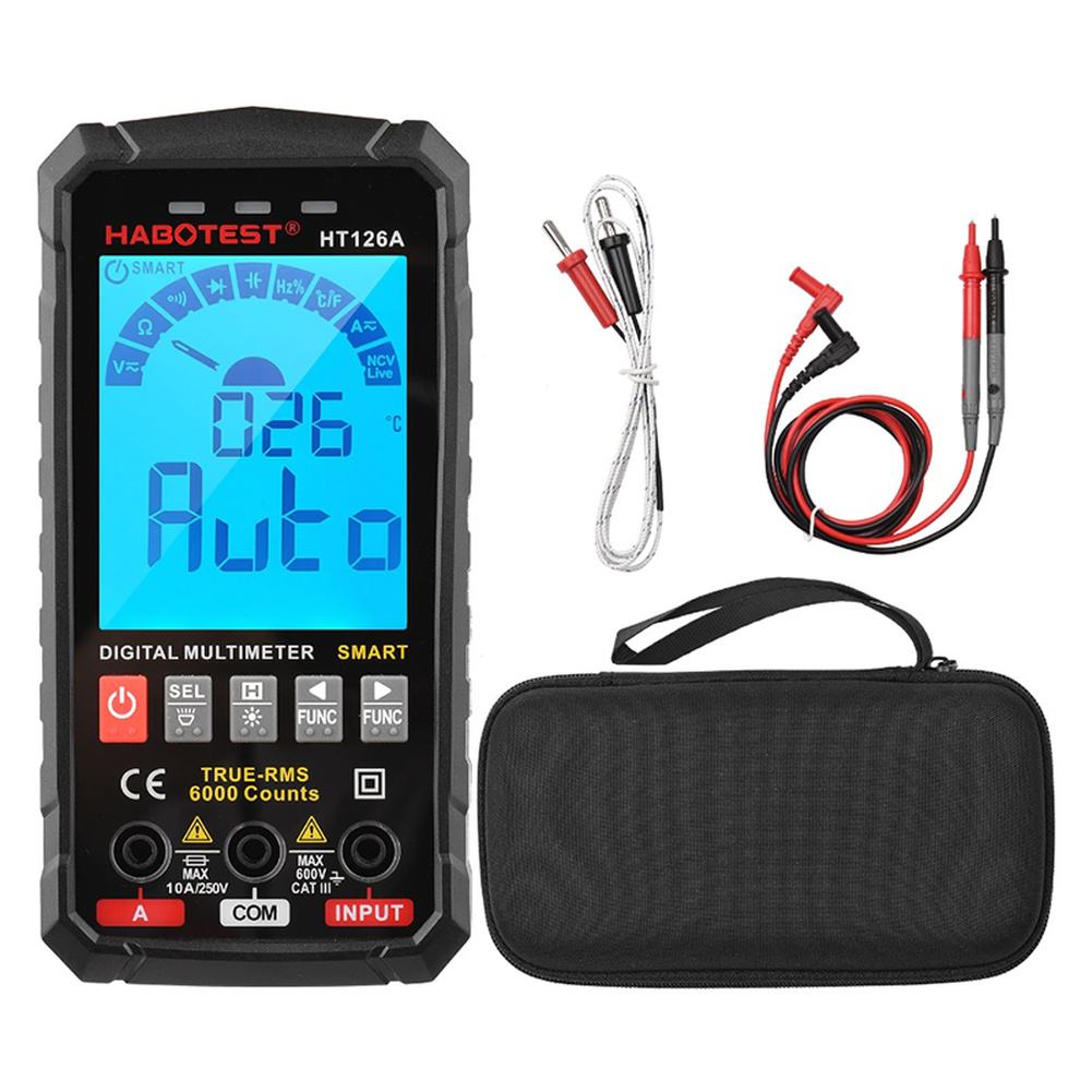 Univerzalni LCD digitalni multimeter HT126A + LED svetilka