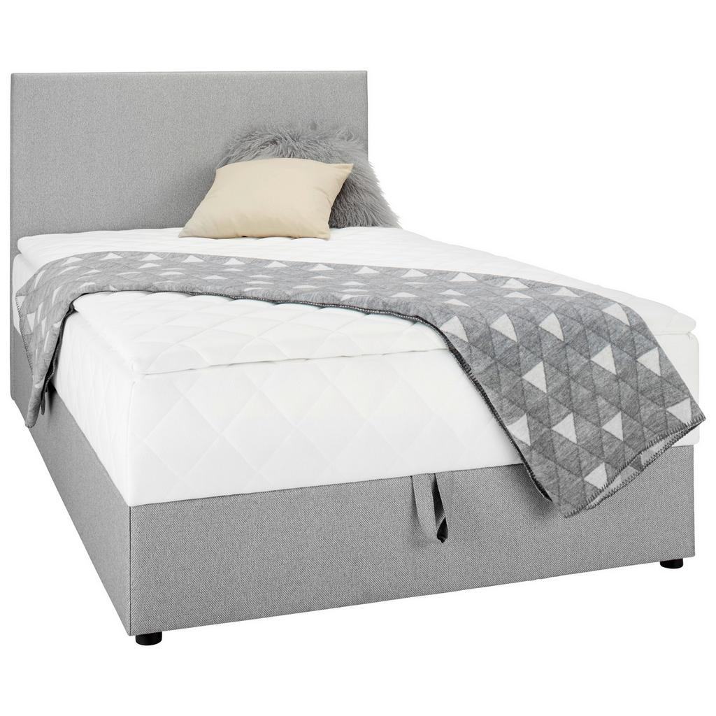 Mömax Postelja Boxspring Boxy, Siva, 100x200