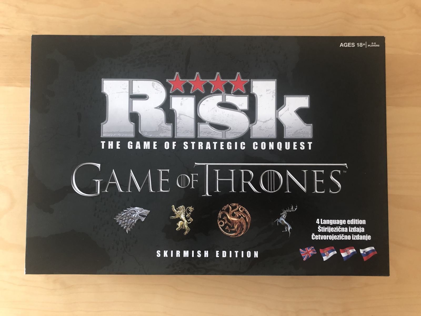 Risk Game With Character Cards Game Of Thrones Risk Board Game ...