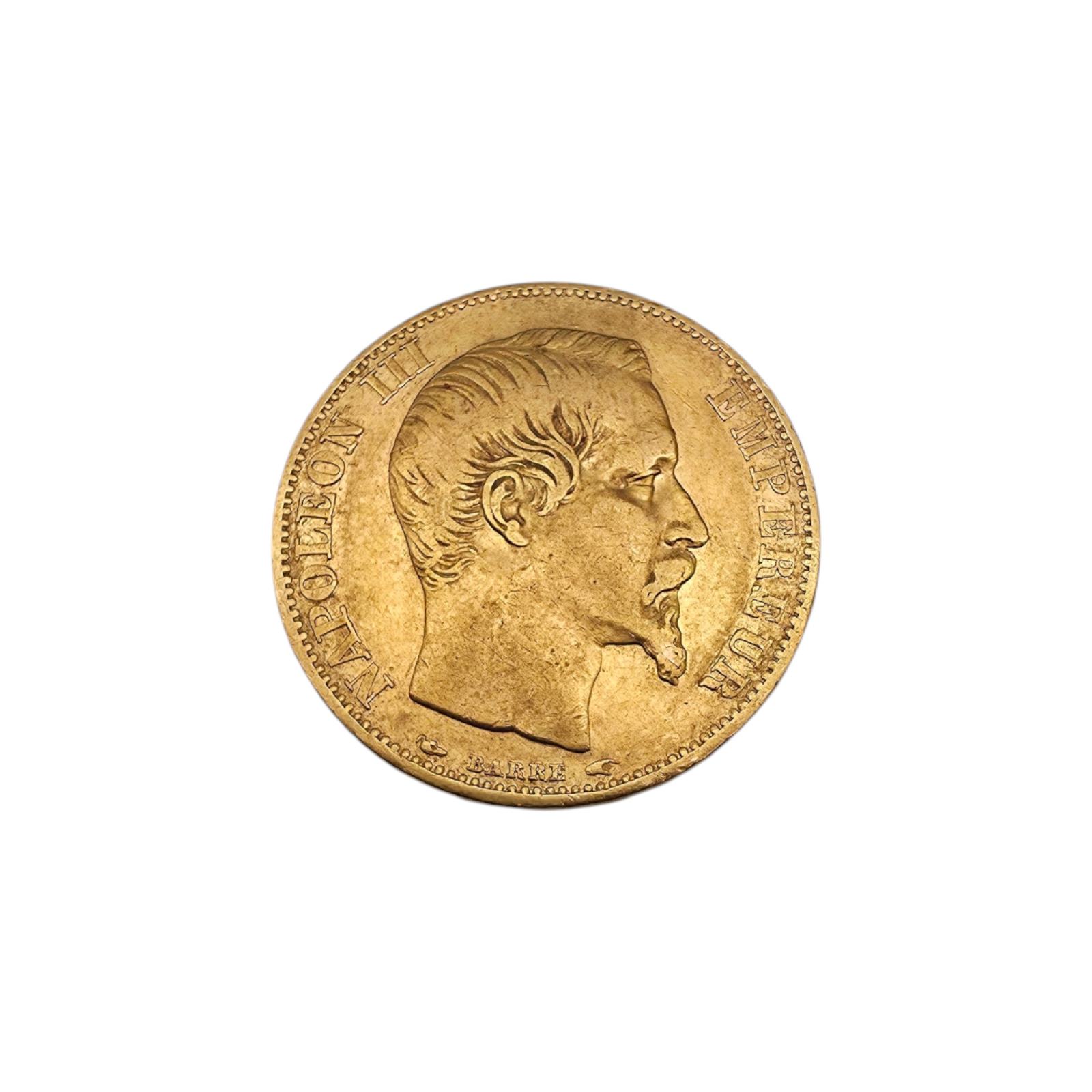(15067) Zlatnik 20 Francs 1854 Napoleon 21K 900/1000; masa=6.38g