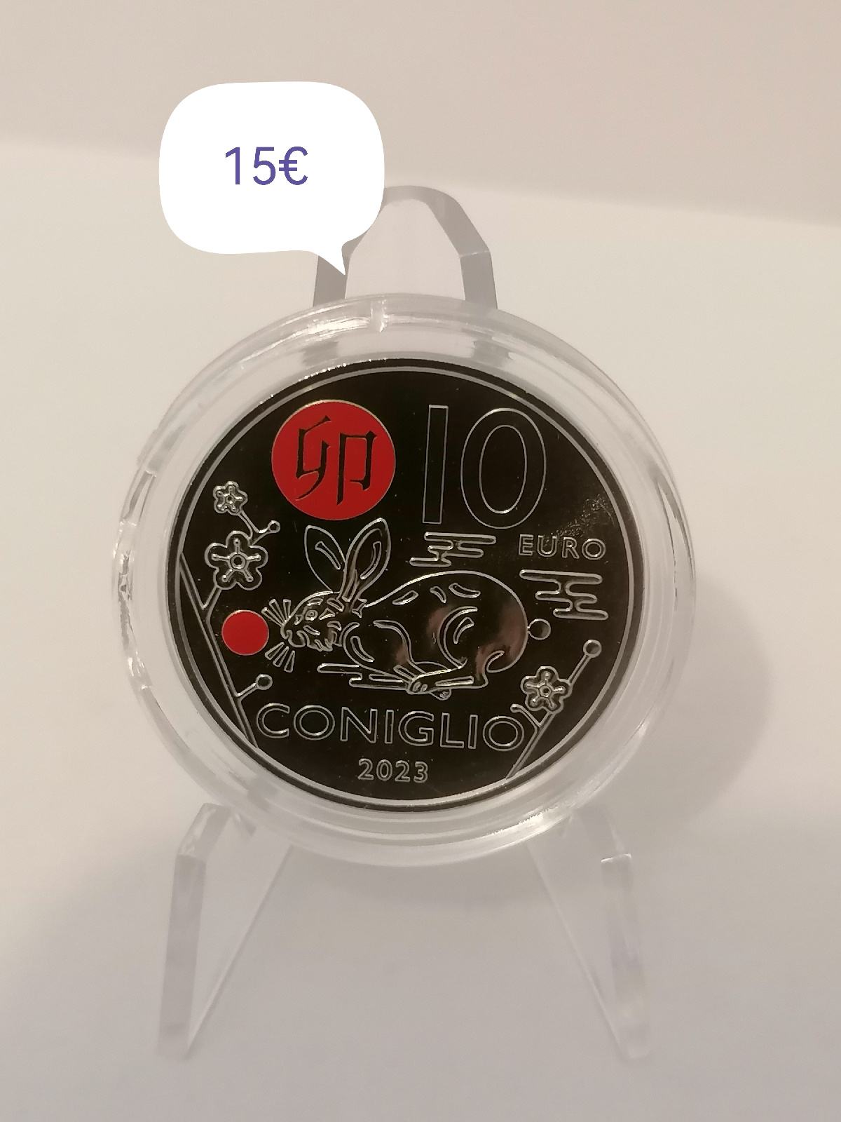 San Marino 10 euro 2023 Chinese Zodiac - Rabbit (Zajec)