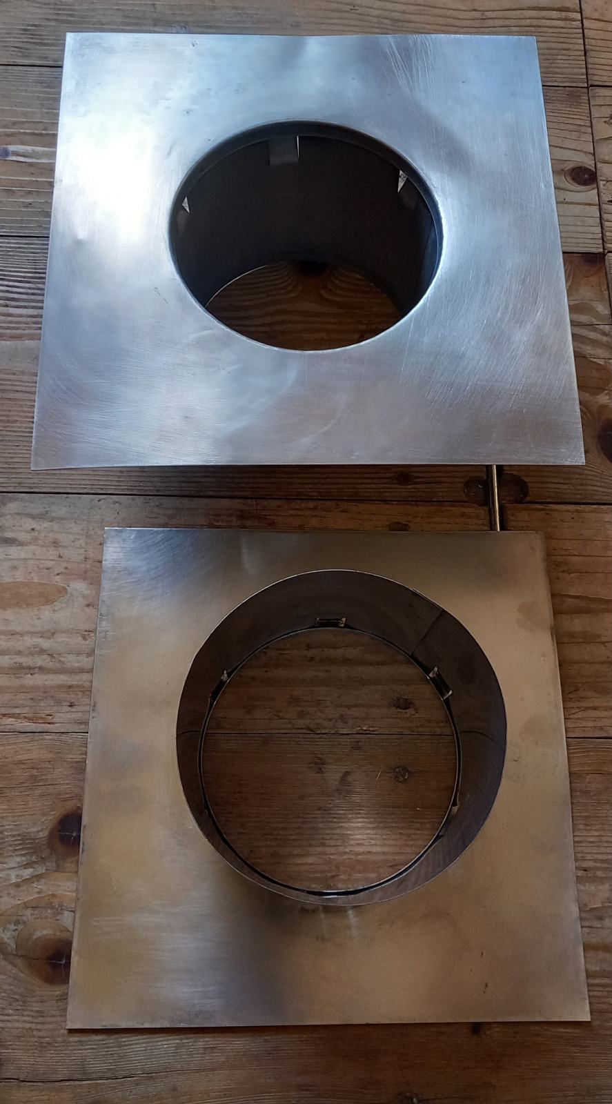 Inox diletacijska rozeta za Shiedel dimnik 160mm