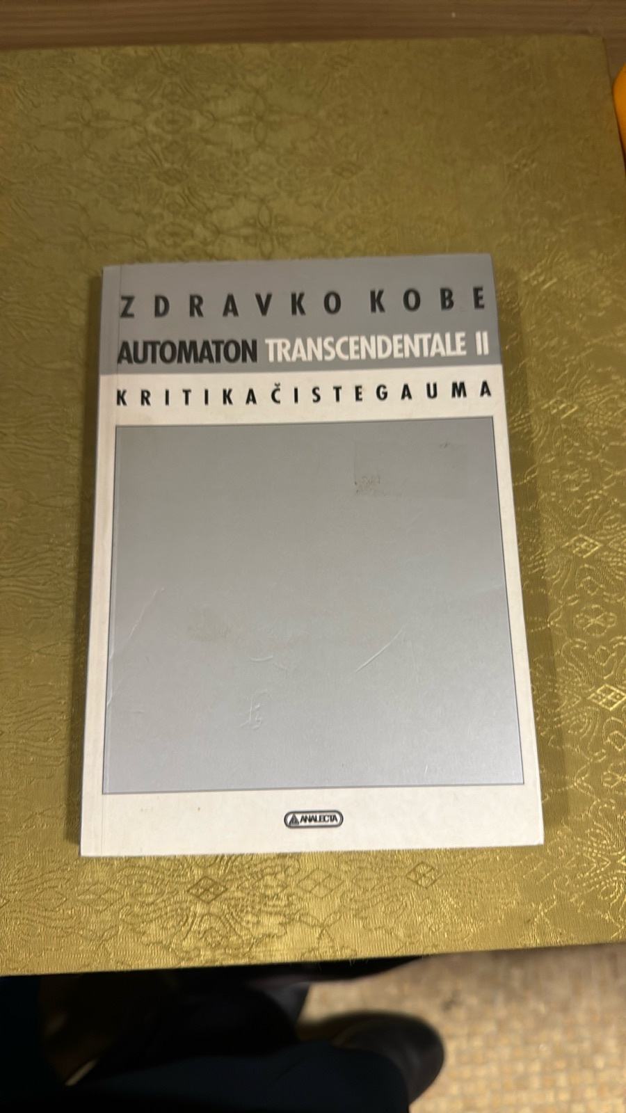 Automatum transcendetale II - Kritika čistega uma