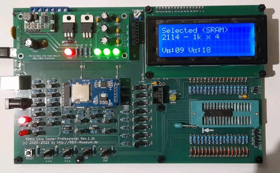 Arcade Rct Chip RETRO CHIP TESTER PRO / RCT - TESTIRANJE RAM, SRAM, DRAM, NOVRAM ...