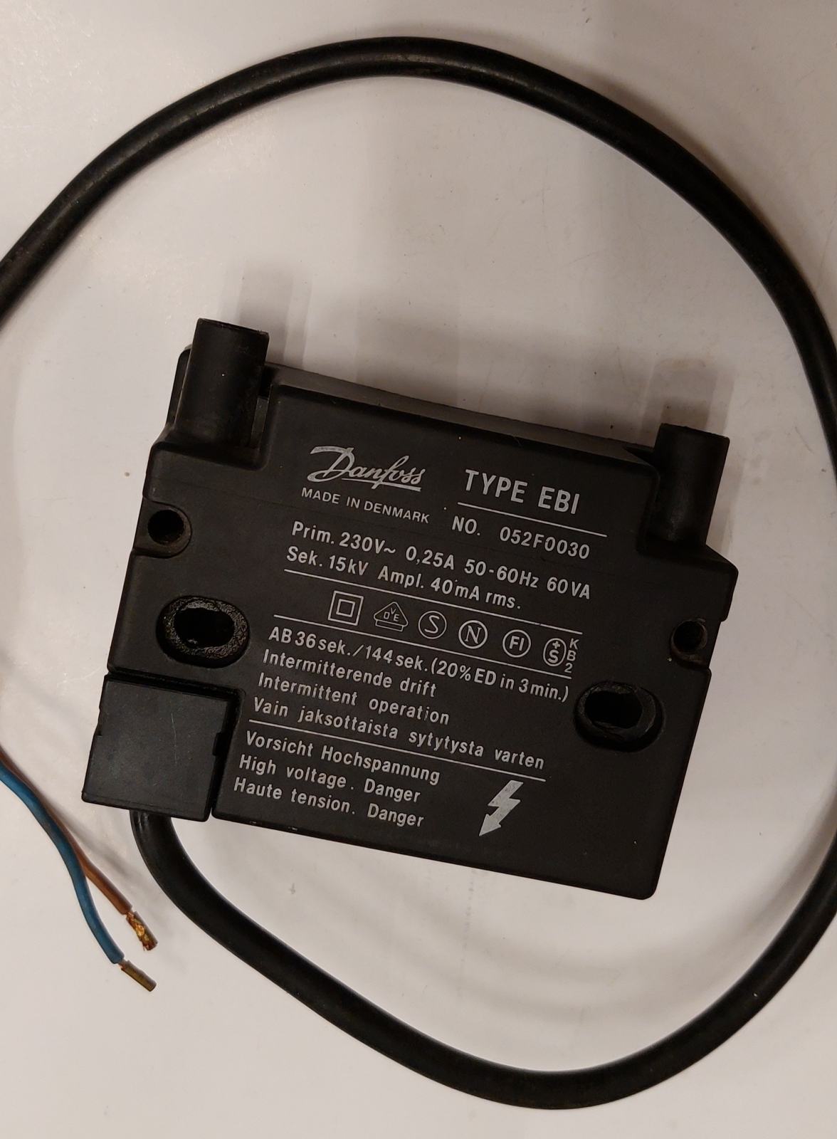 Transformateur D'allumage électronique Danfoss EBI 052F0030 - Pièce Neuve Pour Brûleur Diesel