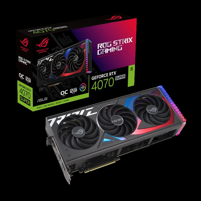 ASUS ROG RTX 4070 SUPER STRIX OC 12GB | GDDR6X | 2xHDMI 3xDisplayport