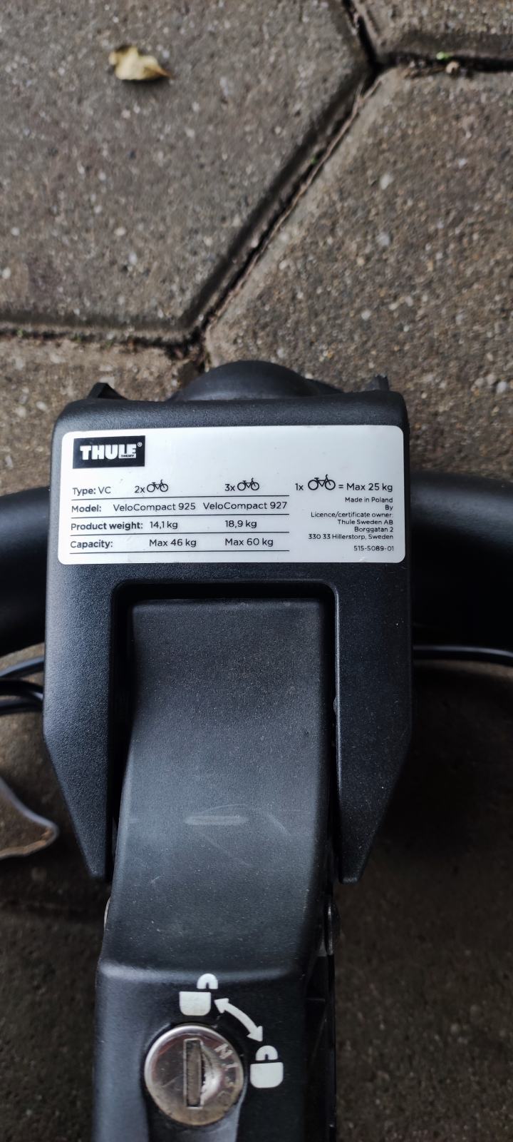 Thule VéloCompact 925 – Bras Court De Maintien Vélo (Sans Serrure)