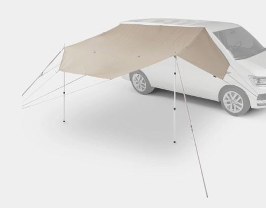 Qeedo Motor Tarp TC Sonnensegel  440x350 Cm, Baumwolle, Beige, Fr Bus &  Auto