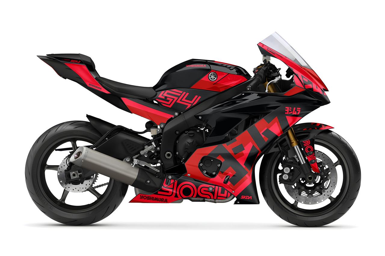 Yamaha R7 nalepke - YOSHIMURA V6 Black Supersport Full Graphics Kit