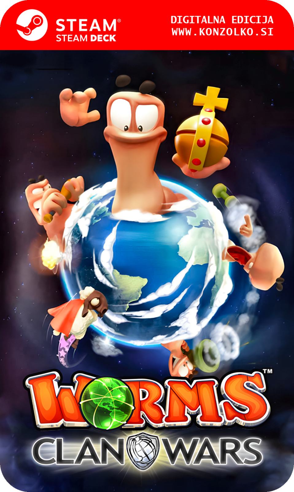 Worms Clan Wars - Steam koda brez škatlice (WINDOWS PC | STEAM DECK)