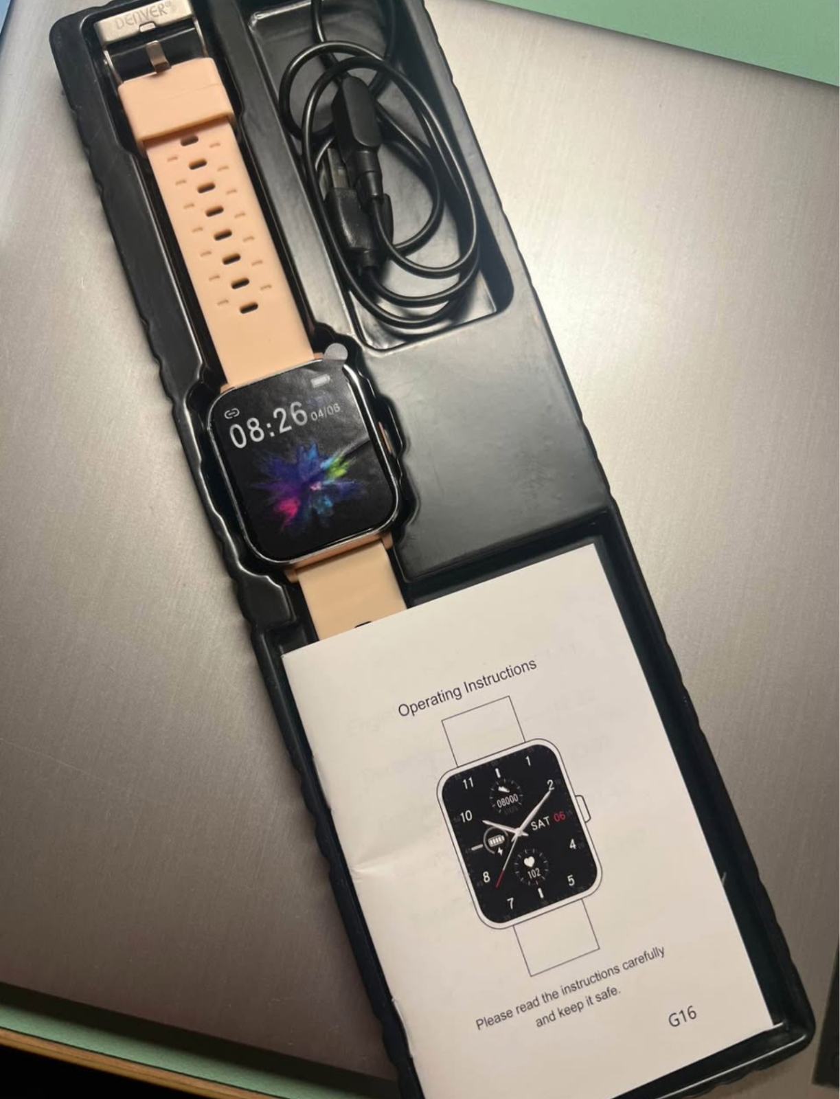 Montre Podomètre Cloudpoem – Sans Bluetooth, Suivi Des Pas, Calories, Fréquence Cardiaque Et SpO2