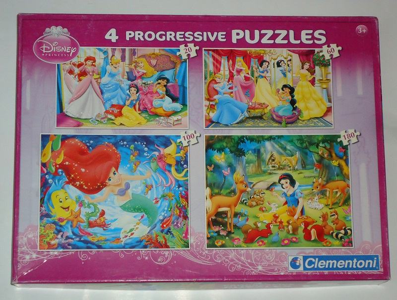 Puzzle /sestavljanka - WALT DISNEY PRINCESS - 4 progressive puzzles