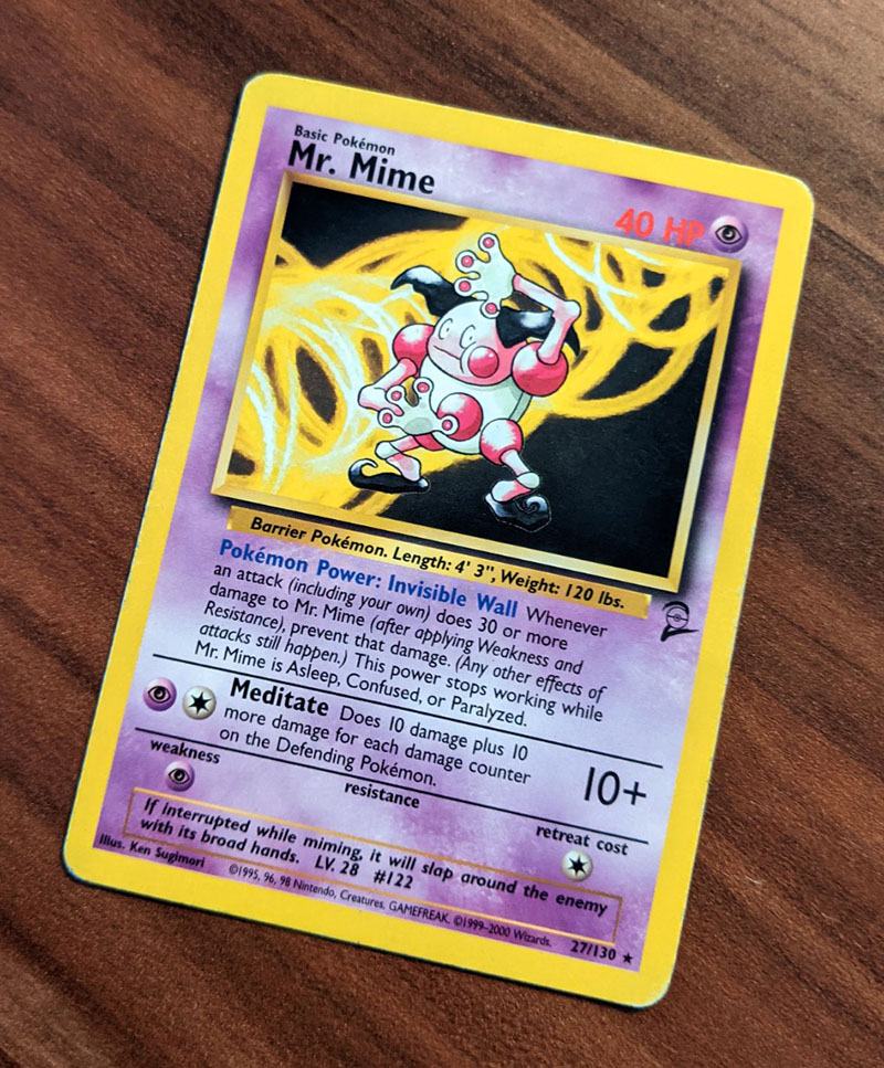 Pokemon TCG, Mr. Mime (First Generation) 27/130