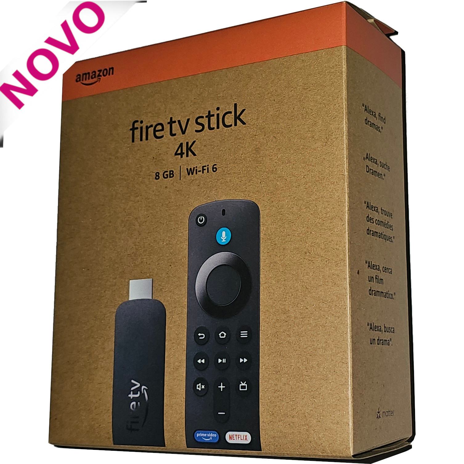 Amazon Fire TV Stick 4K Alexa Netflix Kodi Prime T-2 HBO MAX Disney+