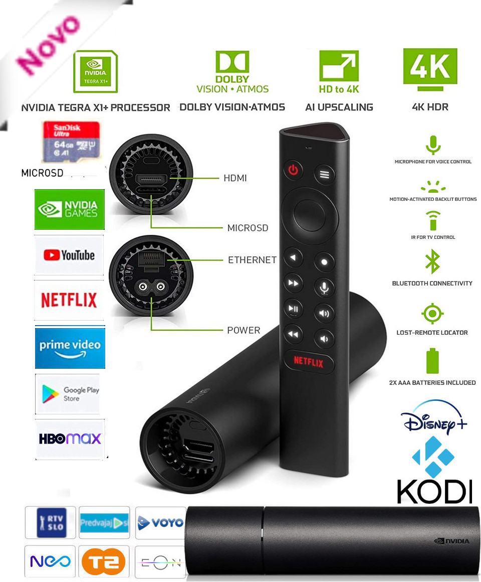 Nvidia Shield TV Android 11 2/8/64 KODI T2 EON NEO Voyo HBO