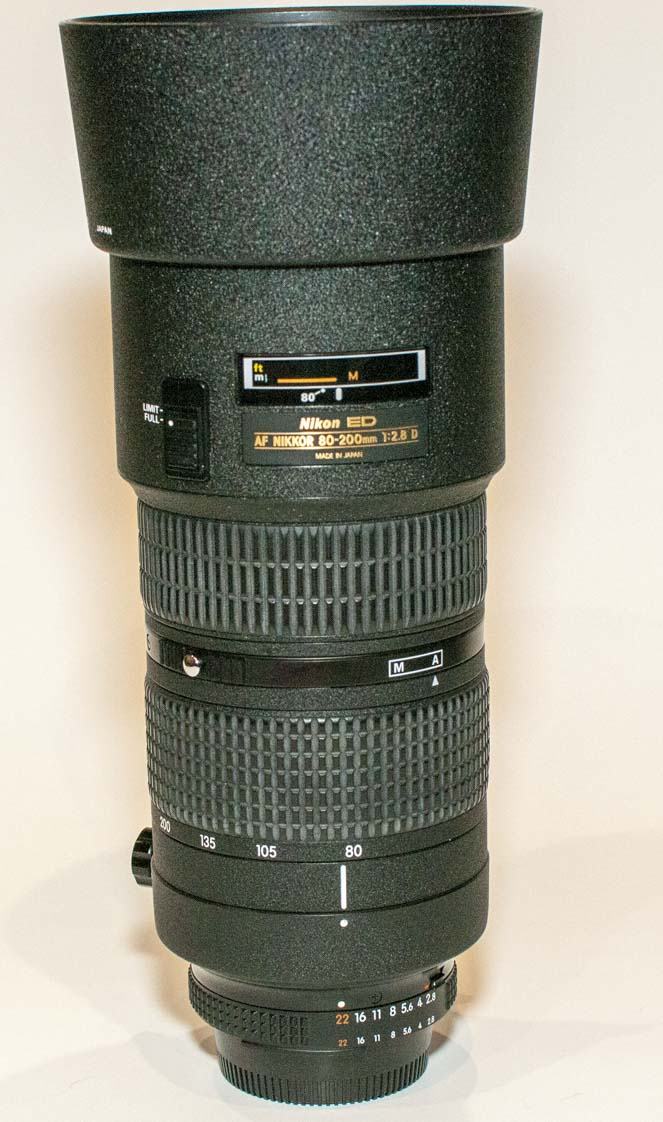 Nikon AF 80-200mm F/2.8 ED - Objectif Zoom Pro Occasion (très Bon état)