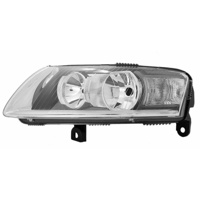 Phares Avant Gauche + Droit Pour Audi A6 (4F) 05/2004-09/2008 - Kit Complet Avec Ampoules H7/H1, Clignotants Intégrés