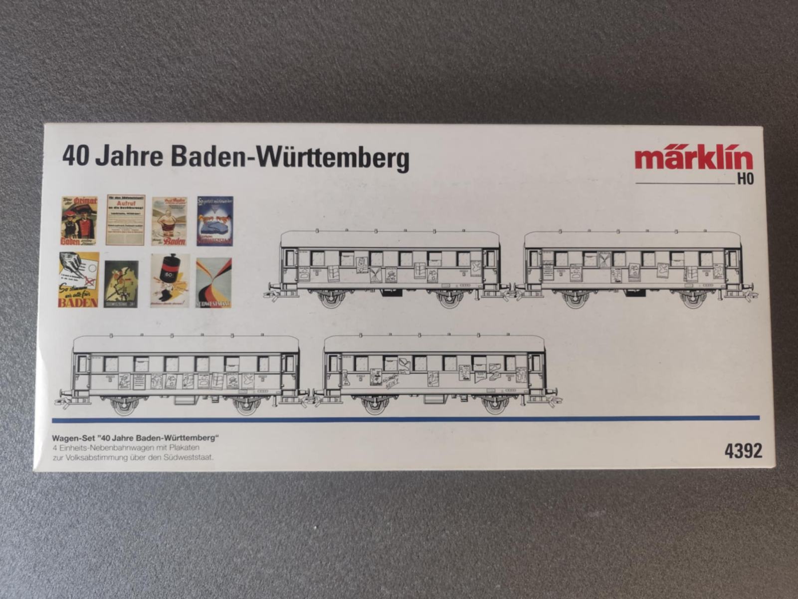 Marklin HO 4392 set vagonov 40 let Baden-Wuttemberga